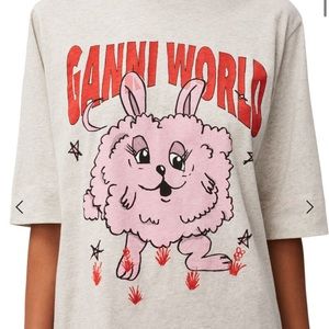 GANNI world bunny shirt